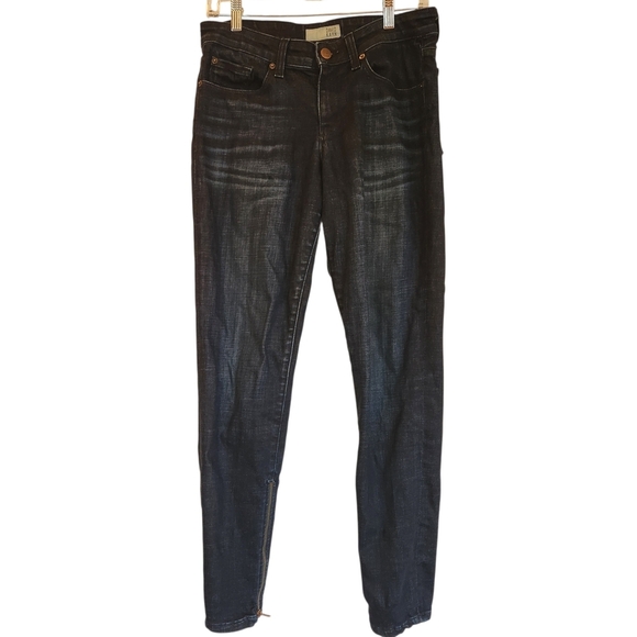 David Kahn Denim - David Kahn Los Angeles Dark Wash Nikki Ankle Zip Jeans Size 30 Mid-Rise Skinny